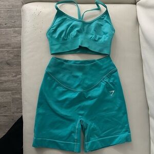Gymshark Aqua Seamless Sweat Set